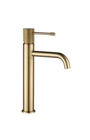 Змішувач для раковини VBI MILANO UNO BRUSHED GOLD високий VBI-050101BG-H01BG фото