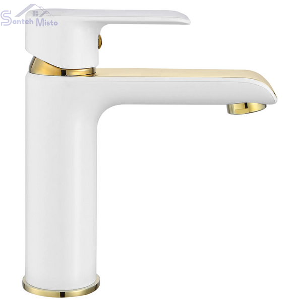 Змішувач для раковини (умивальника) REA BLOOM WHITE GOLD низький REA-B9919 фото