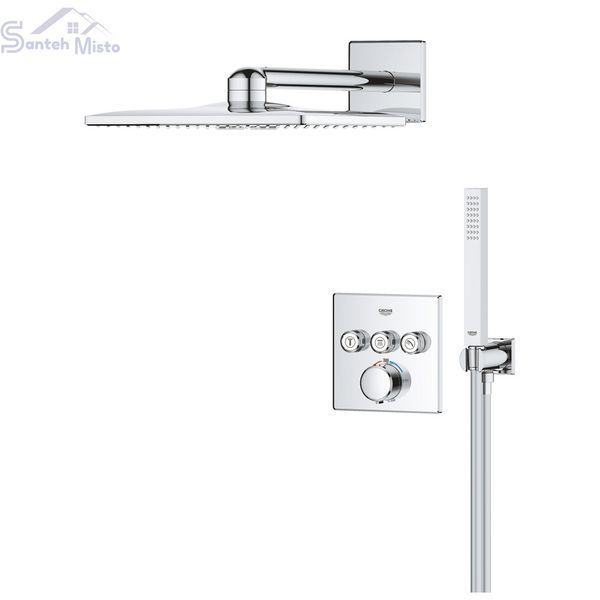 Душевая система скрытого монтажа термостатическая Grohe QuickFix Precision SmartControl Cube 34875000 CV034356 фото