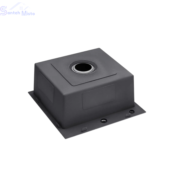 Комплект кухонної мийки Kraft HM 50х50 NANO BLACK PVD (3.0/1.0 мм) SМ048 фото