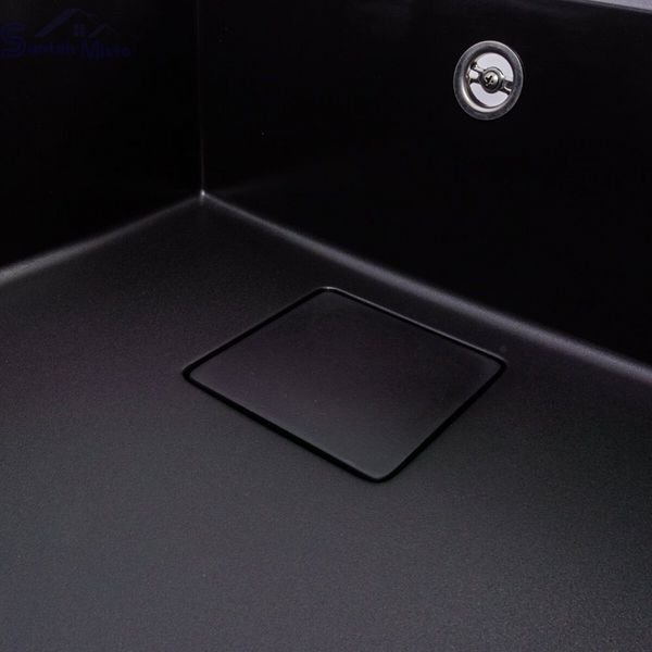 Комплект: Мийка гранітна 7850 GALANS VALESO + Змішувач Q411MB + Сифон (Чорний) SM5136 фото