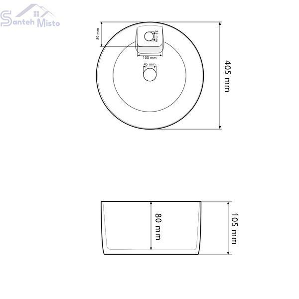 Умивальник (раковина) VBI RIETI WHITE накладний VBI-015500 фото