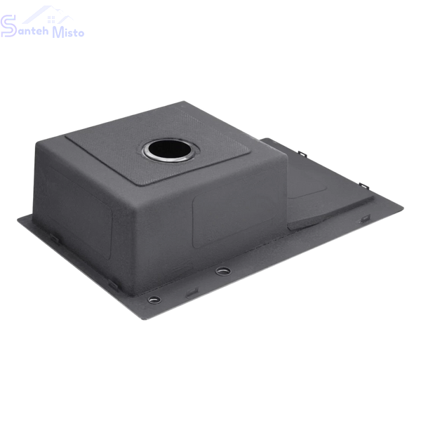 Комплект кухонної мийки Kroner KRP Schwarze - 7849LHM PVD (3/1 мм) SM810 фото