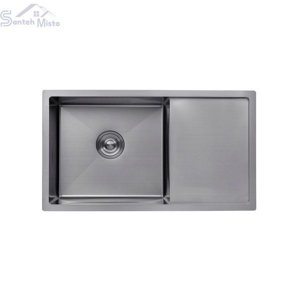 Кухонна мийка Kroner KRP Schwarze - 7844HM PVD (3/1 мм) CV025277 фото