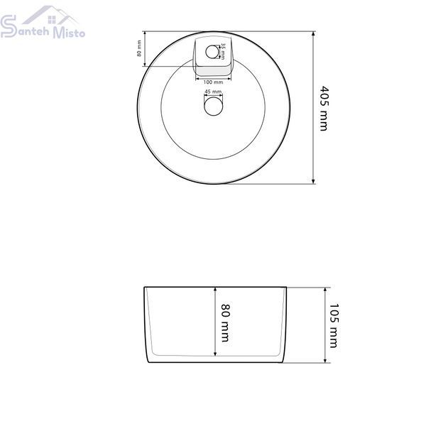 Умывальник (раковина) VBI RIETI WHITE накладной VBI-015500 фото