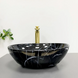 Умывальник (раковина) VBI PARMA BLACK STONE GLOSSY накладной VBI-011014 фото 2