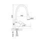 Змішувач для кухні Lidz Tani 007F3 з гнучким виливом (k40) LDTAN007F3WCR40423 Chrome/White SD00046530 фото 2