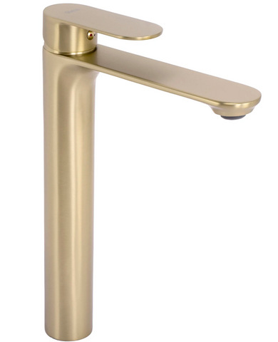 Змішувач для раковини (умивальника) REA DROP BRUSHED GOLD високий REA-B4637 фото