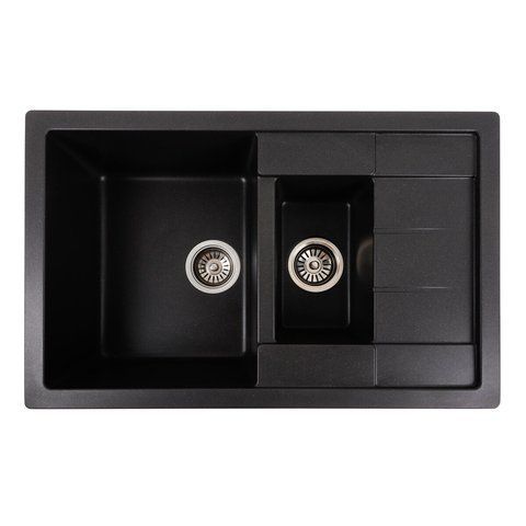 Гранитная мойка для кухни Platinum 7850W TOSKANA матовый Морион 41663 фото