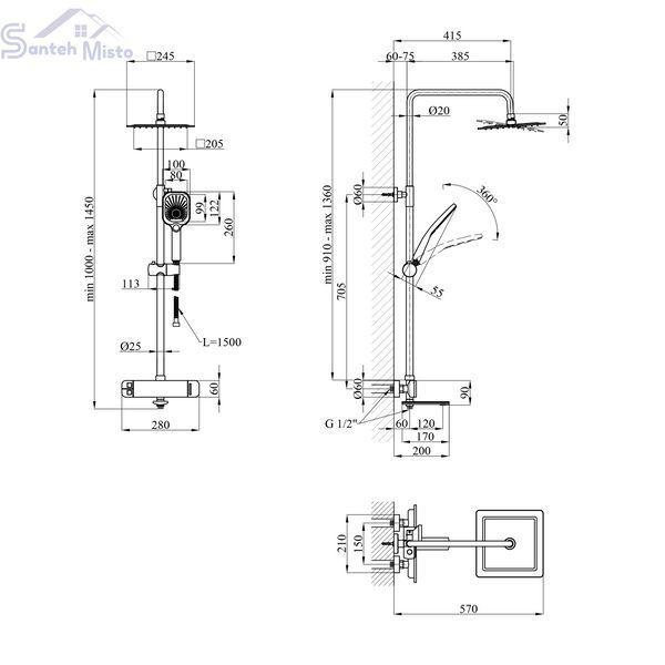 Душова система Kroner KRP Makon - GRP063 CV033859 фото