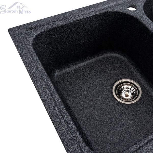 Гранитная мойка для кухни Platinum 7950 Equatoria матовый Графит 36391 фото