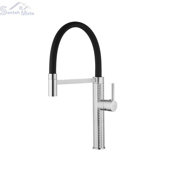 Змішувач для кухні з гнучким виливом Pllen&oacute; Lazio BLK15 spazzolato SM430010 фото