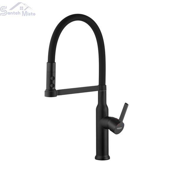 Комплект кухонної мийки Kraft KRF 60х45HM PVD (3.0/1.0 мм) DEKOR SM6580 фото
