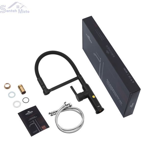 Комплект кухонної мийки Kraft KRF 60х45HM PVD (3.0/1.0 мм) DEKOR SM6580 фото