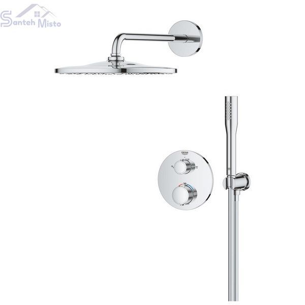 Душова система прихованого монтажу термостатична Grohe QuickFix Precision з Vitalio Rain Mono 310 34880000 CV034358 фото