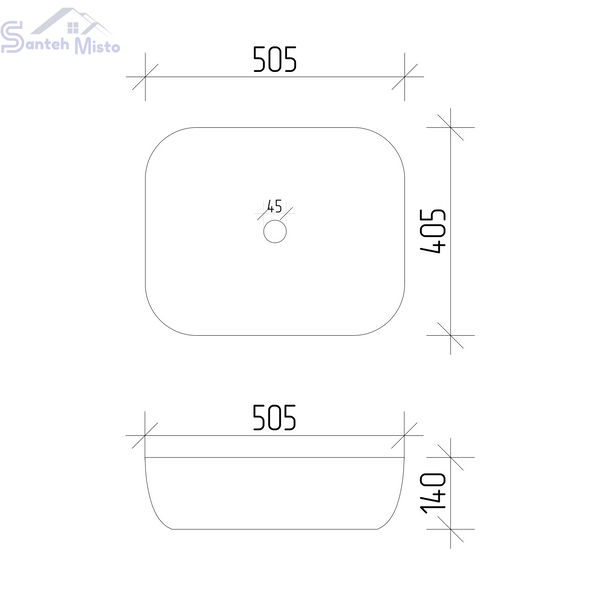 Умывальник (раковина) VBI BERGAMO WHITE накладной VBI-012500 фото