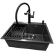 Комплект кухонної мийки Kraft KRF 60х45HM PVD (3.0/1.0 мм) DEKOR SM6580 фото 6