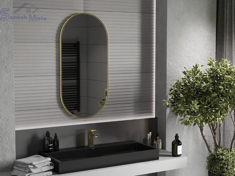 Дзеркало MEXEN LOFT 100x50 GOLD овальне MEX-9851-100-050-000-50 фото