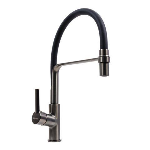 Кухонний змішувач VALESO BQ566 гнучкий PVD чорний 45980 фото