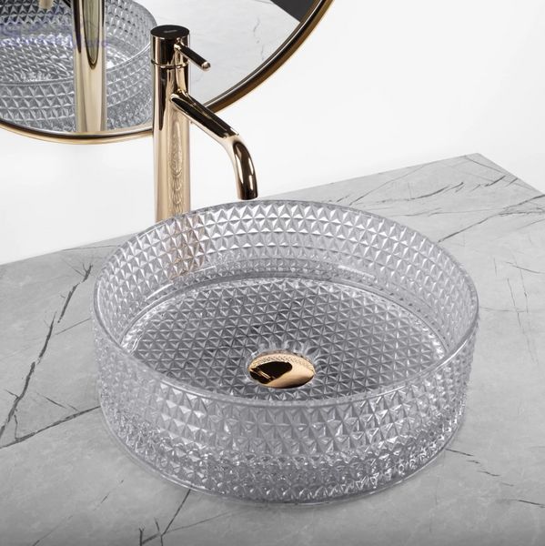 Умывальник (раковина) REA CRISTAL 35 LIGHT GREY накладной REA-U9615 фото
