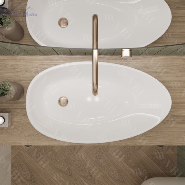 Умывальник (раковина) VBI TRENTO 75 WHITE накладной VBI-011903 фото