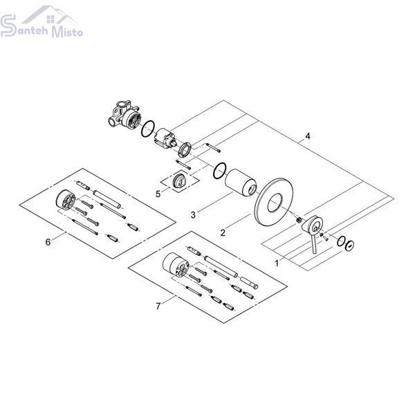 Змішувач прихованого монтажу для душу Grohe BauClassic 29048000 CV034417 фото