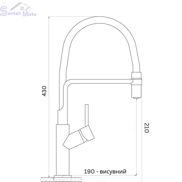 Кухонний змішувач VALESO BQ566 гнучкий PVD чорний 45980 фото