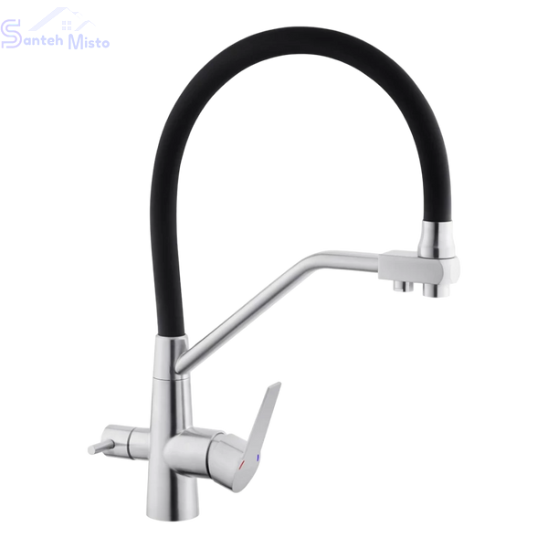 Комплект кухонної мийки Kraft KRF 5448 DECOR (3.0/1.0 мм) SM833 фото