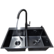 Комплект кухонної мийки Kraft NANO BLACK PVD - 7848 HM PVD (3.0/1.0 мм) Decor SM6007 фото 5