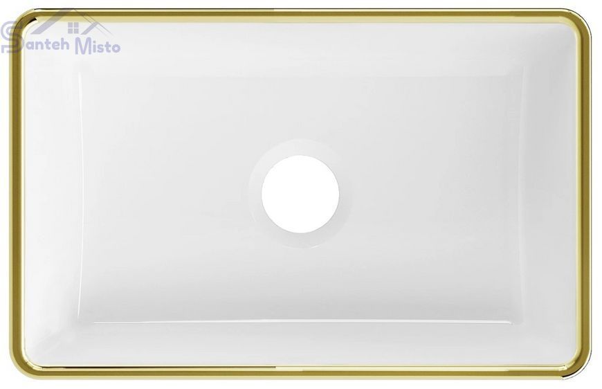 Умивальник (раковина) MEXEN NADIA 36 WHITE GOLD EDGE накладний MEX-21613605 фото