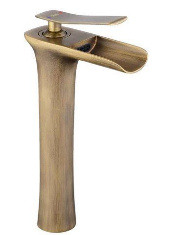 Змішувач для раковини (умивальника) REA LAGUNA ANTIQUE BRUSHED GOLD високий REA-B8120 фото