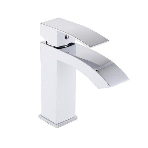 Змішувач для раковини Qtap Swan Cascada QTSWA270CRW45568 Chrome/White 2366196534 фото