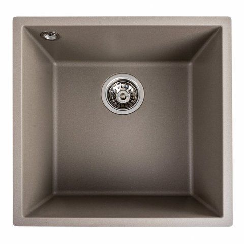 Гранитная кухонная мойка матовая VALESO RUBA 4040 Титан 49189 фото