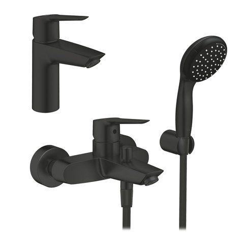 Набор смесителей 3 в 1 для ванной комнаты Grohe QuickFix Start Black UA303301SQ CV032757 фото