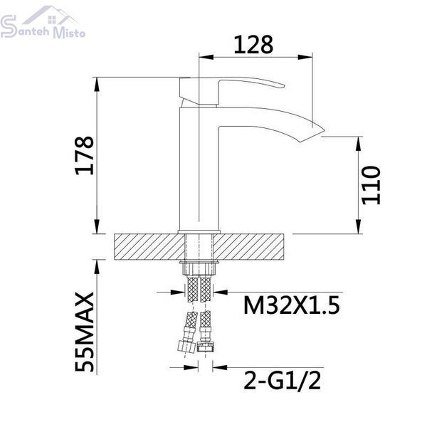 Змішувач для раковини Qtap Swan Cascada QTSWA270CRW45568 Chrome/White 2366196534 фото