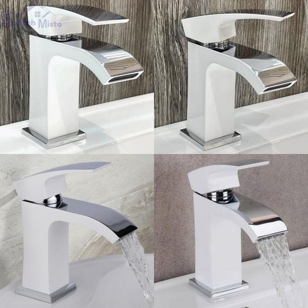 Змішувач для раковини Qtap Swan Cascada QTSWA270CRW45568 Chrome/White 2366196534 фото