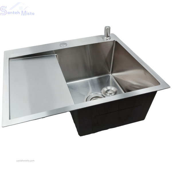 Комплект кухонної мийки Kraft Handmade - 5848RHM (3.0/1.0 мм) SM9760 фото