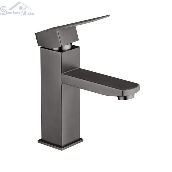 Змішувач для раковини Kroner KRP Edelstahl Kubus - PVD010 CV035909 фото
