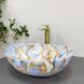Умывальник (раковина) VBI PARMA MARBLE BLUE GLOSSY накладной VBI-011016 фото 4