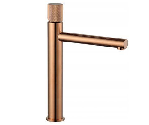 Змішувач для раковини (умивальника) MEXEN ELBA ONE ROSE GOLD золотий рожевий високий MEX-74111-60 фото