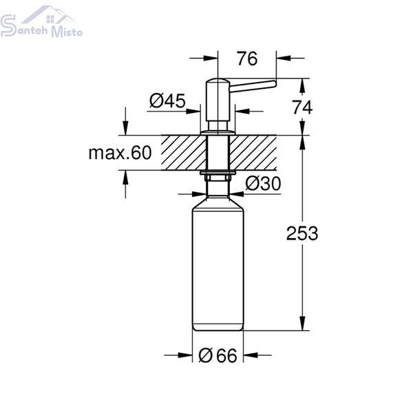 Дозатор для моющего средства Grohe Contemporary 1021652430 CV036239 фото
