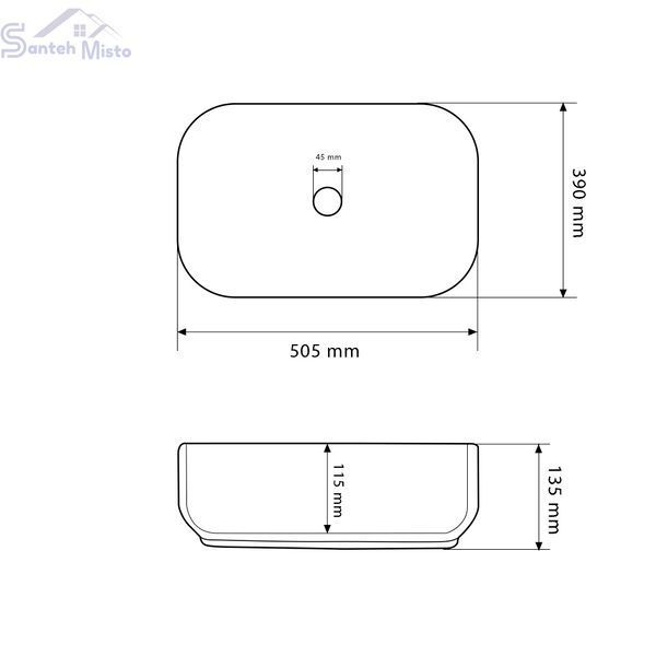 Умывальник (раковина) VBI BERGAMO MARMO GLOSSY накладной VBI-012501 фото