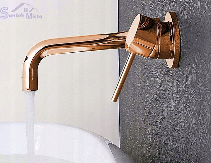 Змішувач для раковини (умивальника) REA LUNGO ROSE GOLD + BOX прихованого монтажу REA-B8548 фото