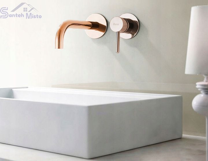 Змішувач для раковини (умивальника) REA LUNGO ROSE GOLD + BOX прихованого монтажу REA-B8548 фото