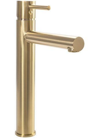 Змішувач для раковини (умивальника) REA TESS BRUSHED GOLD високий * REA-B5660 фото