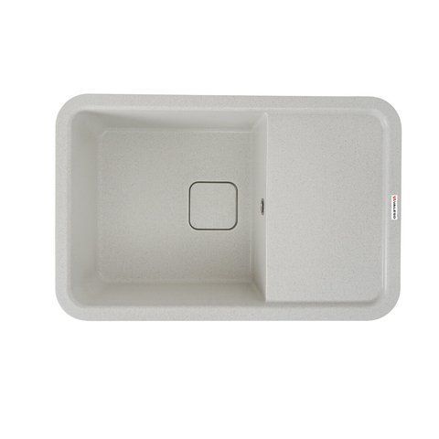 Гранитная мойка для кухни VALESO CUBE 7850 матовая Белая в точку 48788 фото