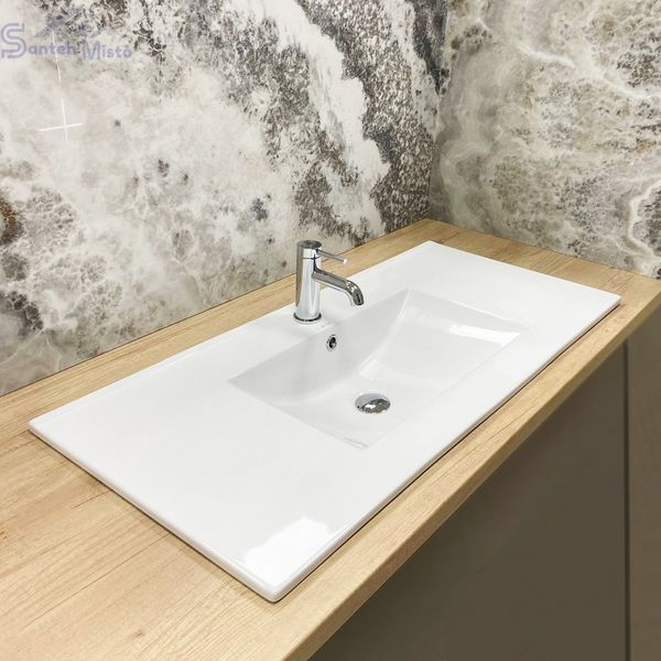 Умывальник (раковина) VBI FERRARA 100 WHITE врезной VBI-018030 фото