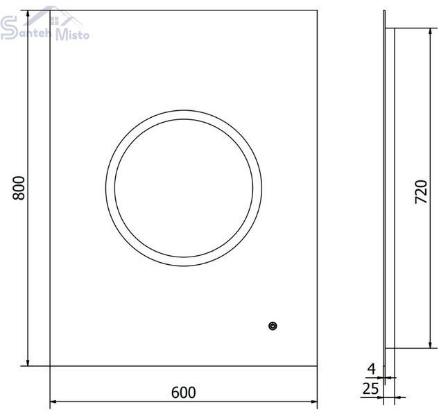 Дзеркало MEXEN KOGA 60x80 LED прямокутне MEX-9821-060-080-611-00 фото