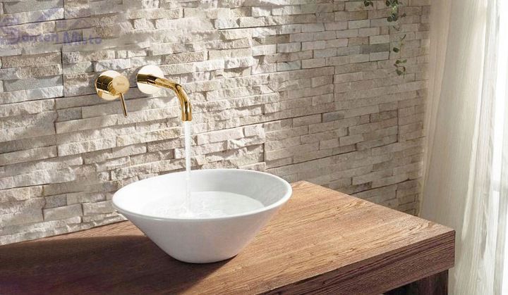 Смеситель для раковины (умывальника) REA LUNGO GOLD + BOX скрытого монтажа REA-B8559 фото