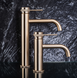 Змішувач для раковини (умивальника) REA LUNGO GRIP BRUSHED GOLD низький REA-B6950 фото 5